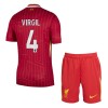 Virallinen Fanipaita + Shortsit Liverpool Virgil 4 Kotipelipaita 2024-25 - Lasten